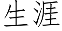 生涯 (仿宋矢量字库)