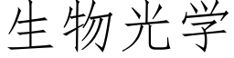 生物光学 (仿宋矢量字库)