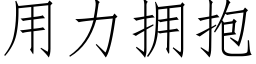 用力擁抱 (仿宋矢量字庫)