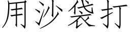 用沙袋打 (仿宋矢量字庫)