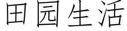 田园生活 (仿宋矢量字库)