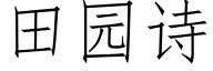 田園詩 (仿宋矢量字庫)