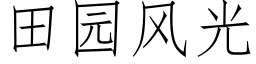 田园风光 (仿宋矢量字库)