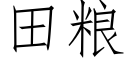 田糧 (仿宋矢量字庫)