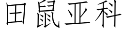 田鼠亚科 (仿宋矢量字库)