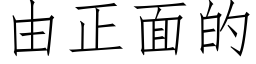 由正面的 (仿宋矢量字庫)