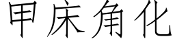 甲床角化 (仿宋矢量字庫)