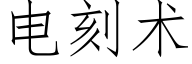 電刻術 (仿宋矢量字庫)