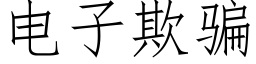 電子欺騙 (仿宋矢量字庫)