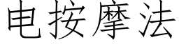 電按摩法 (仿宋矢量字庫)