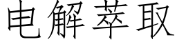 電解萃取 (仿宋矢量字庫)