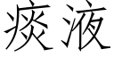 痰液 (仿宋矢量字庫)