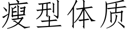 瘦型体质 (仿宋矢量字库)