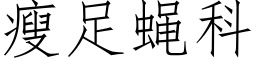 瘦足蝇科 (仿宋矢量字库)