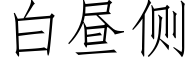 白晝側 (仿宋矢量字庫)