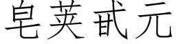 皂莢甙元 (仿宋矢量字庫)