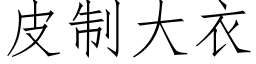 皮制大衣 (仿宋矢量字庫)