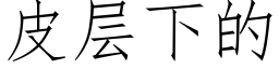 皮層下的 (仿宋矢量字庫)