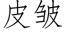 皮皱 (仿宋矢量字库)