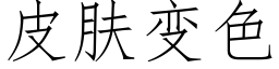 皮肤变色 (仿宋矢量字库)