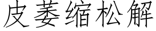 皮萎缩松解 (仿宋矢量字库)