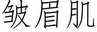 皱眉肌 (仿宋矢量字库)