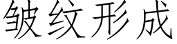 皱纹形成 (仿宋矢量字库)