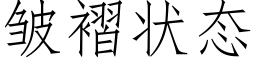 皱褶状态 (仿宋矢量字库)