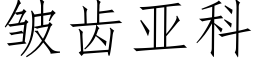 皱齿亚科 (仿宋矢量字库)