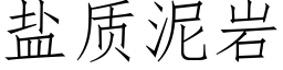 鹽質泥岩 (仿宋矢量字庫)