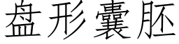 盘形囊胚 (仿宋矢量字库)