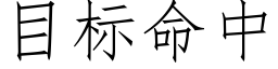 目标命中 (仿宋矢量字庫)