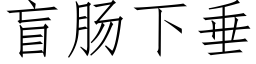 盲肠下垂 (仿宋矢量字库)