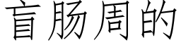 盲腸周的 (仿宋矢量字庫)