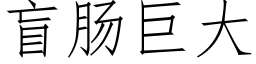 盲肠巨大 (仿宋矢量字库)