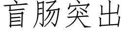 盲肠突出 (仿宋矢量字库)