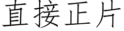 直接正片 (仿宋矢量字库)