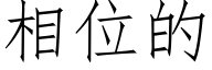 相位的 (仿宋矢量字库)