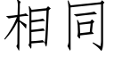 相同 (仿宋矢量字库)