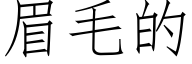 眉毛的 (仿宋矢量字库)