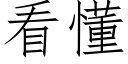看懂 (仿宋矢量字库)