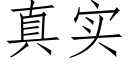 真实 (仿宋矢量字库)