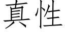 真性 (仿宋矢量字库)