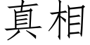 真相 (仿宋矢量字庫)