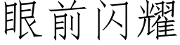 眼前閃耀 (仿宋矢量字庫)