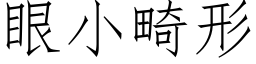 眼小畸形 (仿宋矢量字庫)