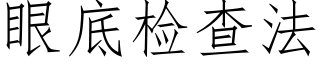 眼底檢查法 (仿宋矢量字庫)