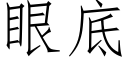 眼底 (仿宋矢量字庫)