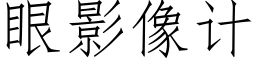 眼影像計 (仿宋矢量字庫)