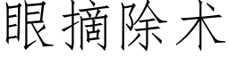 眼摘除術 (仿宋矢量字庫)